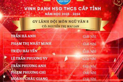 Vinh danh các thầy cô giáo và các em học sinh giành kết quả xuất sắc trong kỳ thi học sinh giỏi cấp tỉnh năm học 2025-2026