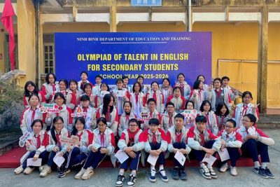 Trường THCS Trần Đăng Ninh xếp thứ Nhất toàn đoàn Vòng Chung kết Cuộc thi Olympic “Tài năng tiếng Anh” cấp THCS năm học 2025-2026.
